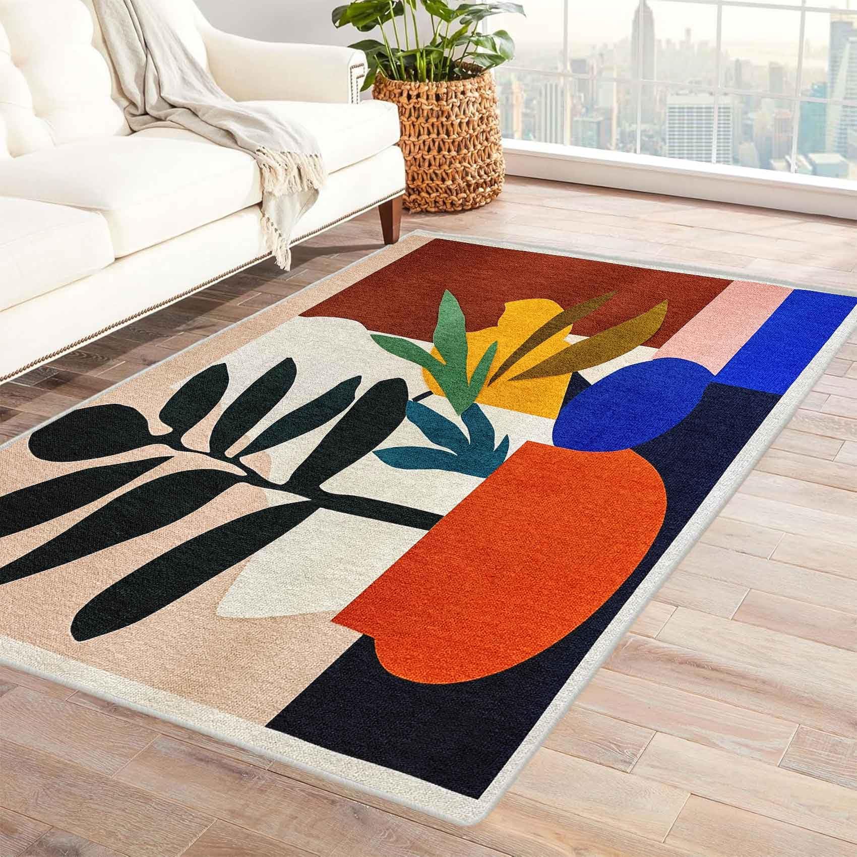 Amazon.com: XylQfirus Mid Century Modern Area Rug Washable 4x5